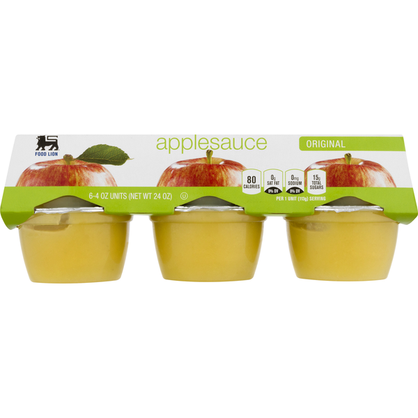 Food Lion Original Applesauce Cups - 6 ct