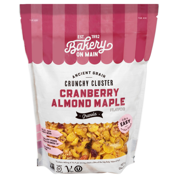 Bakery On Main Gluten Free Crunchy Cluster Cranberry Almond Maple Granola