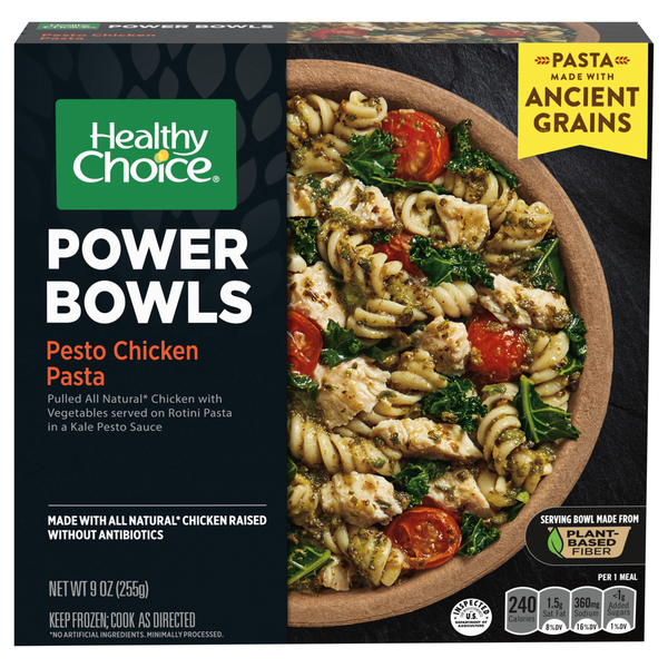Healthy Choice Power Bowls Pesto Chicken Pasta Frozen Meal