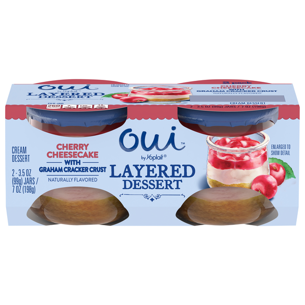 Oui by Yoplait Cherry Cheesecake Layered Dessert - 2 ct