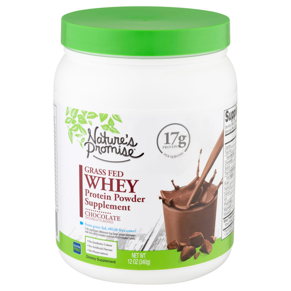 Nature's Promise Grass-fed Chocolate 17g Whey Protein Powder