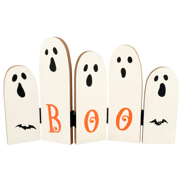 Smart Living Wooden Halloween Decor Ghosts