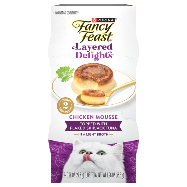 Fancy Feast Layered Delights Chicken Mousse w/Skipjack Tuna Cat Treats
