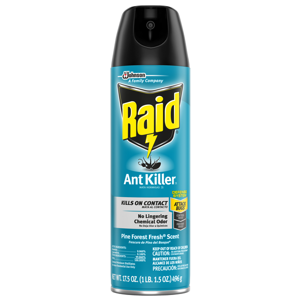 Raid Defense System Ant Killer Spray Aerosol Pine Forest Fresh Scnt