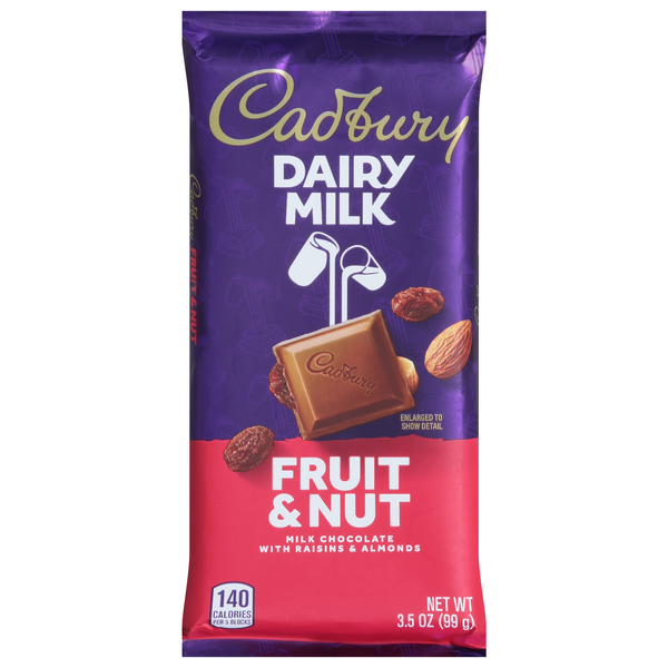 Cadbury Dairy Milk Fruit & Nut Milk Chocolate Candy Bar