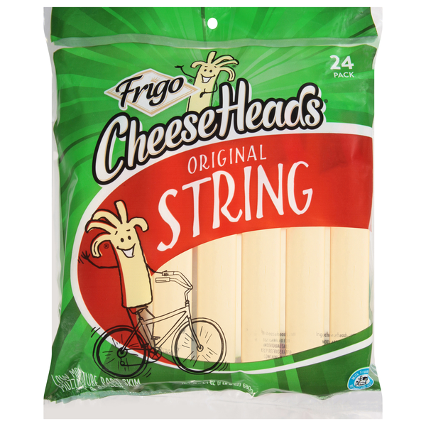 Frigo Cheese Heads Original Mozzarella String Cheese - 24 ct