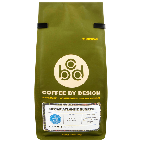 Coffee By Design Decaf Atlantic Sunrise Light Roast Whole Bean Coffee