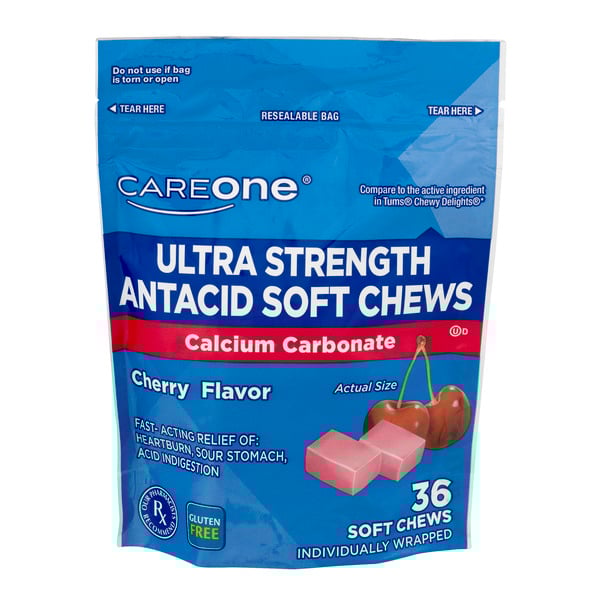 CareOne Ultra Strength Antacid Soft Chews Cherry