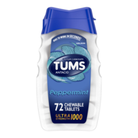 TUMS Ultra Strength Chewable Peppermint Antacid Tablets