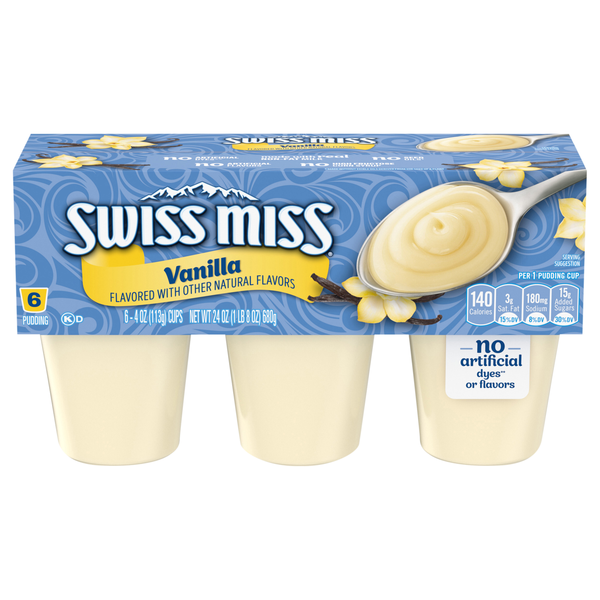 Swiss Miss Vanilla Pudding Cups - 6 ct