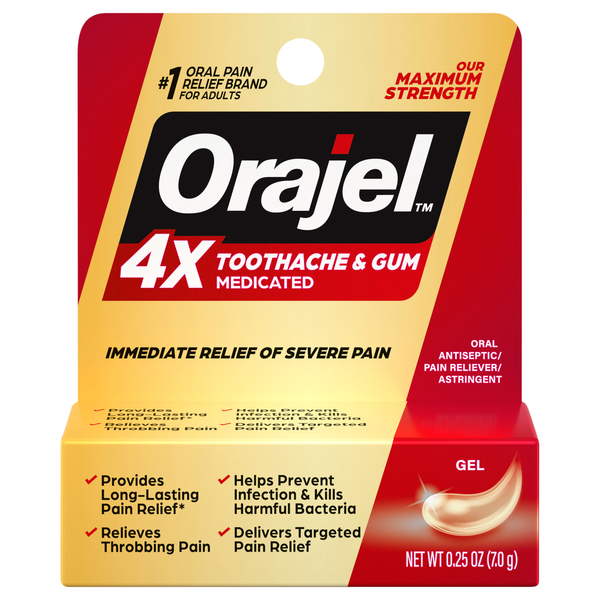 Orajel Instant Pain Relief Cooling Gel Severe Toothache & Gum