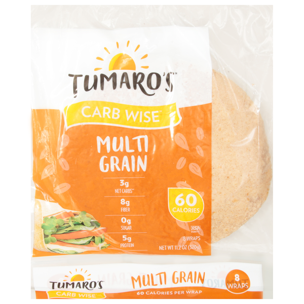 Tumaro's Carb Wise Multigrain Wraps - 8 ct