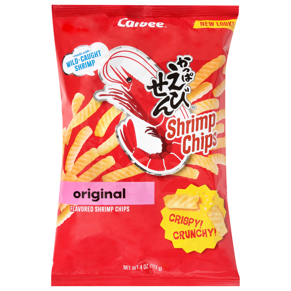 Calbee Shrimp Chips Baked Wheat Puff Snacks Original