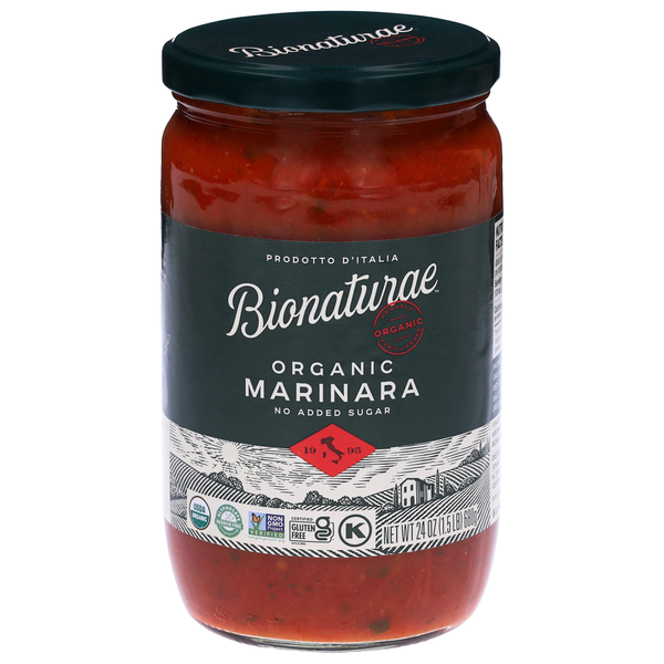 Bionaturae Organic Gluten Free No Added Sugar Marinara Pasta Sauce