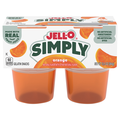 Jell-O Simply Orange Gelatin Snack Cups - 4 ct