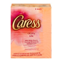 Caress Daily Silk White Peach Orange Blossom Beauty Soap Bar - 8 ct