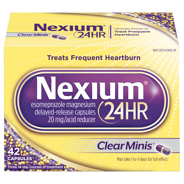 Nexium 24HR Acid Reducer 20 mg ClearMinis Capsules