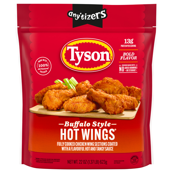 Tyson Any'tizers Buffalo Style Hot Chicken Wings Family Pack Frozen