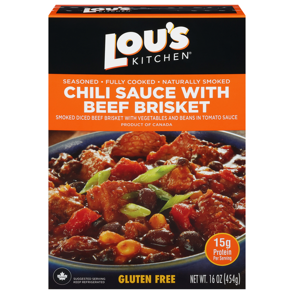 Lou's Kitchen Gluten Free Chili Sauce with Beef Brisket Refrigerated