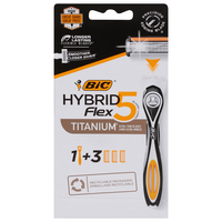 BIC Flex5 Hybrid Razor + 3 Cartridges