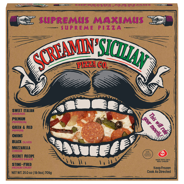 Screamin' Sicilian Supremus Maximus Supreme Pizza Frozen