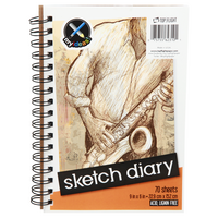 Top Flight Sketch Diary 9 X 6 Inch - 70 Sheets