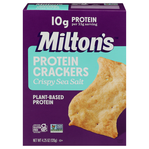 Milton's Crispy Sea Salt Plant Based Protein Crackers