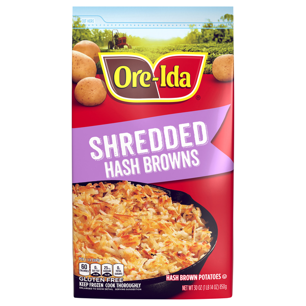 Ore-Ida Shredded Hash Browns Potatoes Frozen