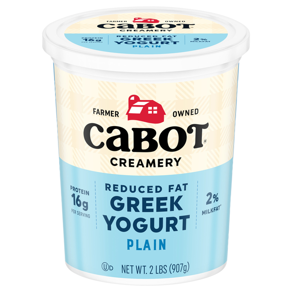 Cabot Creamery Reduced Fat Plain Greek Yogurt
