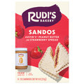 Rudi's Bakery Sandos Peanut Butter & Strawberry Spread Sandwiches - 4 ct