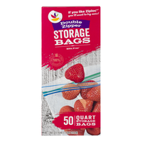 Our Brand Double Zipper Quart Storage Bags