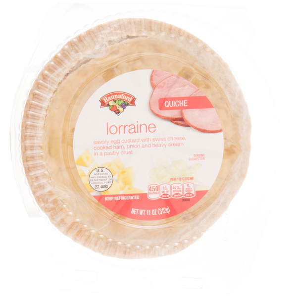 Hannaford Lorraine Quiche Heat & Serve