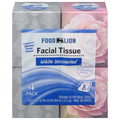 Food Lion White Unscented 2-Ply Facial Tissue 70 ea pk - 4 ct