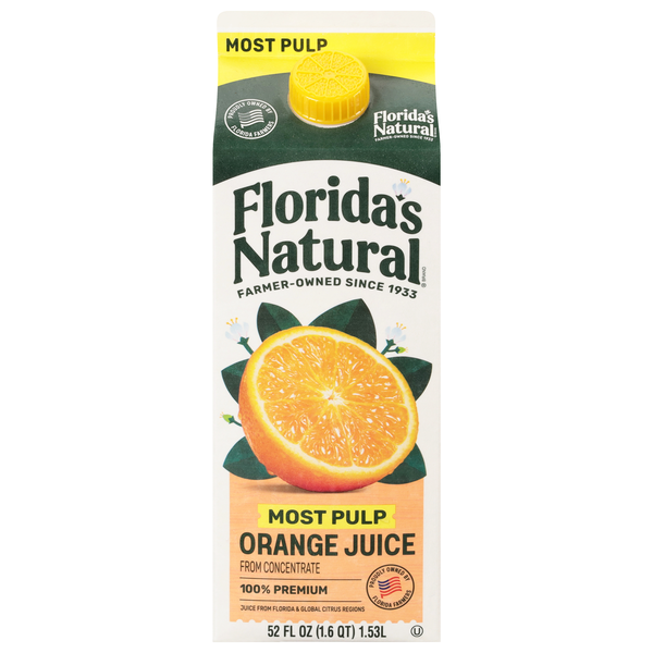 Florida's Natural Premium Most Pulp 100% Orange Juice