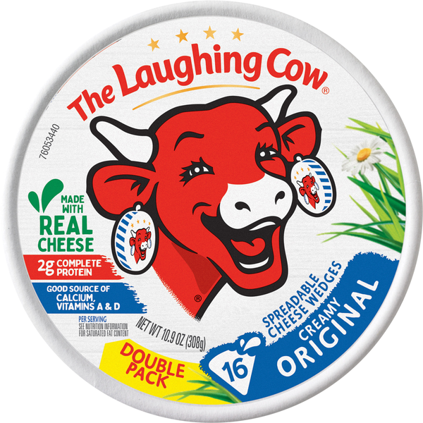 The Laughing Cow Creamy Original Spreadable Cheese Wedges - 16 ct