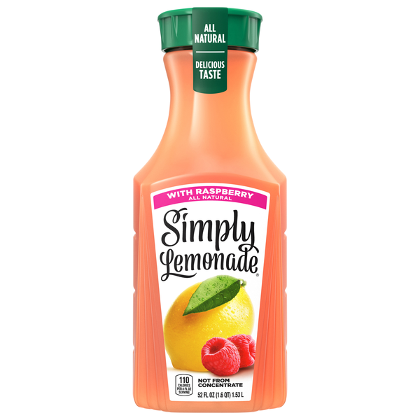 Simply All Natural Lemonade with Raspberry