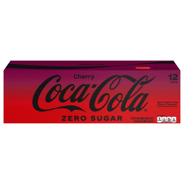 Coca-Cola Zero Sugar Cherry Cola Soda - 12 pk