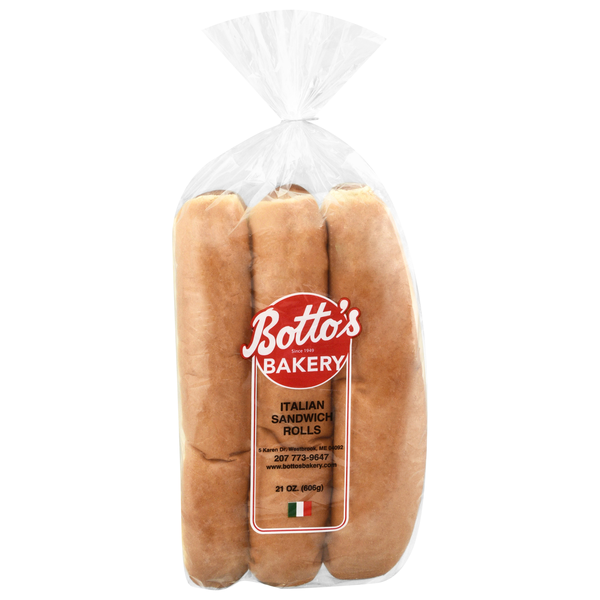 Botto's Bakery Italian Sandwich Rolls - 3 ct