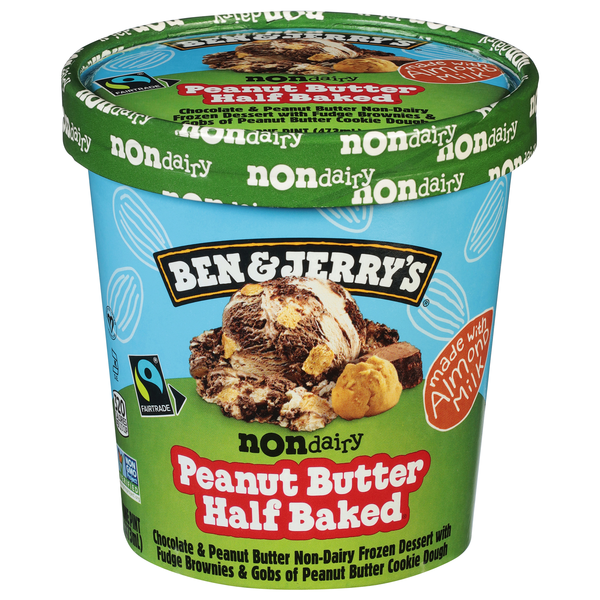 Ben & Jerry's Non-Dairy Vegan Peanut Butter Half Baked Frozen Dessert