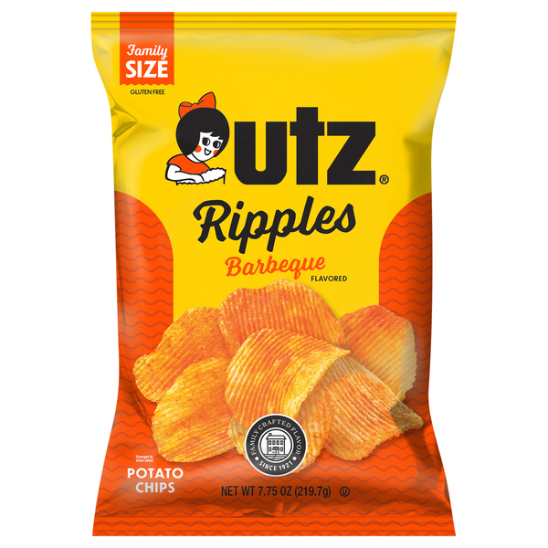 Utz Ripples Gluten Free Barbecue Potato Chips Family Size