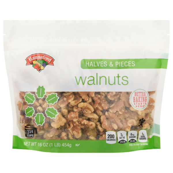 Hannaford Walnuts Halves & Pieces