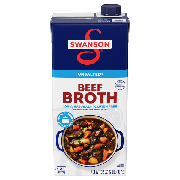 Swanson 100% Natural Gluten Free Unsalted Beef Broth