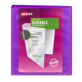 Avery Durable Binder EZ-Turn Ring with Two Pockets 1 Inch