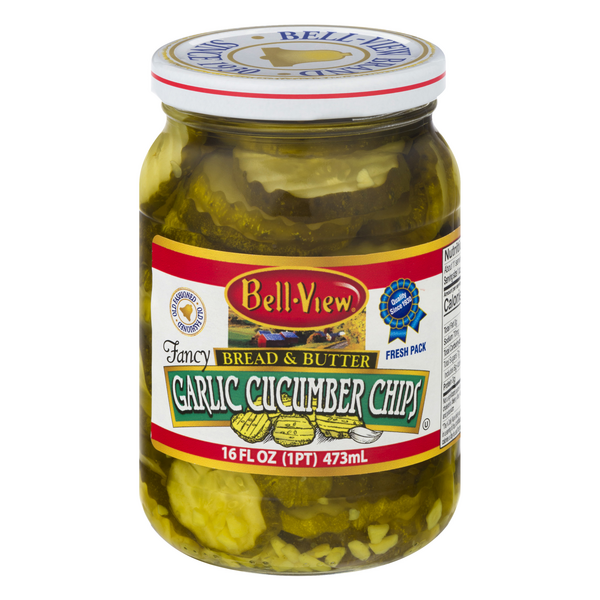 Bell-View Fancy Bread & Butter Garlic Cucumber Chips