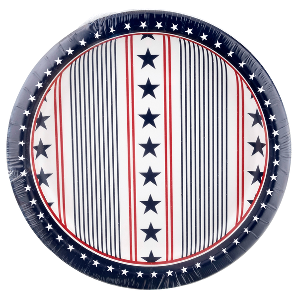 Smart Living Patriotic Banquet Plates Stars & Stripes