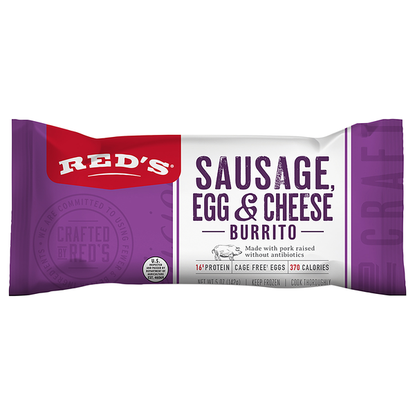 Red's Sausage Egg & Cheese Breakfast Burrito