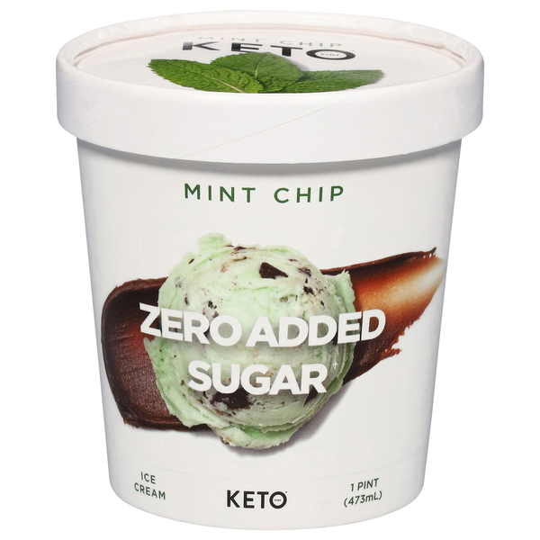 Keto Zero Added Sugar Mint Chip Ice Cream