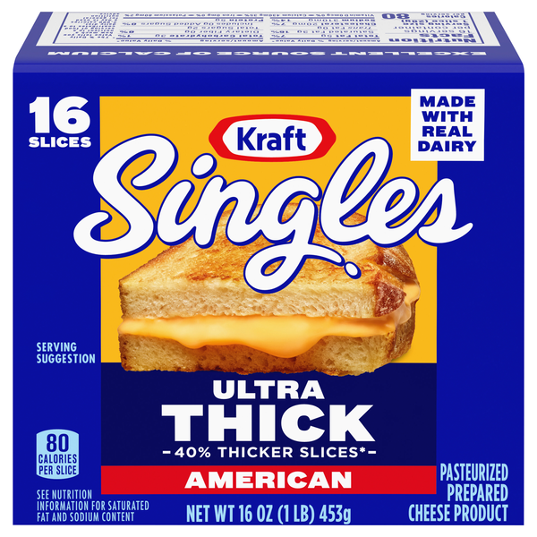 Save on Kraft Singles American Cheese Ultra Thick Slices 16 ct Order