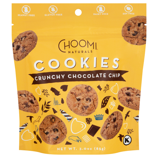 Choomi Naturals Gluten Free Crunchy Chocolate Chip Cookies
