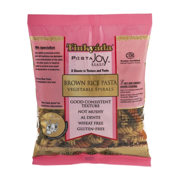 Tinkyada Gluten & Wheat Free Vegetable Spirals Brown Rice Pasta